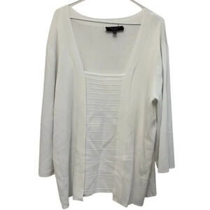 Cable & Gauge White 3/4 Sleeve Semi Stretch Shirt Women's 2X